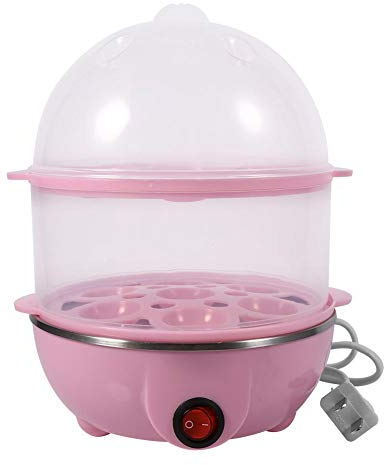 JULYKAI Cuiseur à Vapeur Multifonctionnel à Double Couche avec cuiseur Automatique (Rose)