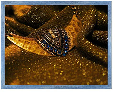 arte-tuo Bilderrahmen Saphir 75x98 cm Blau hell gewischt mit klarem Kunstglas für Poster Puzzle Diamond Painting