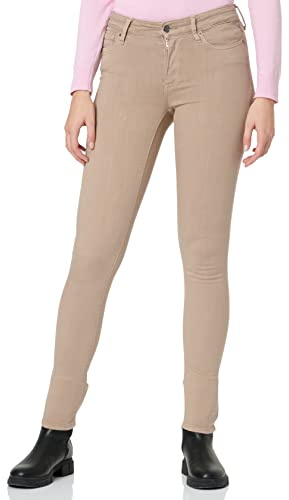 REPLAY Luzien Hyperflex Colour XLite, Jeans para Mujer, Gris (Light Taupe 803), 24W / 28L