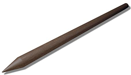 hanit Recyclingpfähle mit Spitze | 150 cm | Ø 6cm | braun | 1 Stück | aus Recycling Kunststoff | verrottungsfeste, witterungsbeständige Weidepfähle