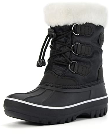 Nova Mountain Boys Girls Little Kids Winter Snow Boots,NF NFWB111 Black 13