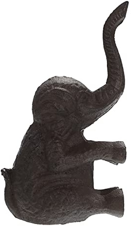 Sumnacon Türstopper aus Gusseisen, niedlicher Elefant, robuster Boden-Türstopper, vermeidet Bohrlöcher, Vintage-Eisen-Türstopper für Terrasse, Hof, Garten, Bauernhaus, Büro, kommerzielle Industrie
