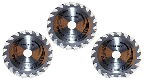 MATRIX Sägeblatt 85 x 15 x 1,2mm | 3 Stück | TCT Ersatzsägeblatt AKCS 12V Li 85mm 20 Zähne