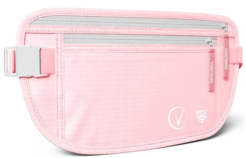 Cintura per soldi da viaggio nascosta, portafoglio con protezione RFID, adatta per passaporto e telefono con custodia