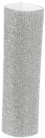 Glitzernde Mikrofonabdeckung für Drahtlose Handmikrofone, Silber | Rhinestone, für Kunststoff, Einfach Anzubringen Sänger und Performer Verschiedenen Situationen