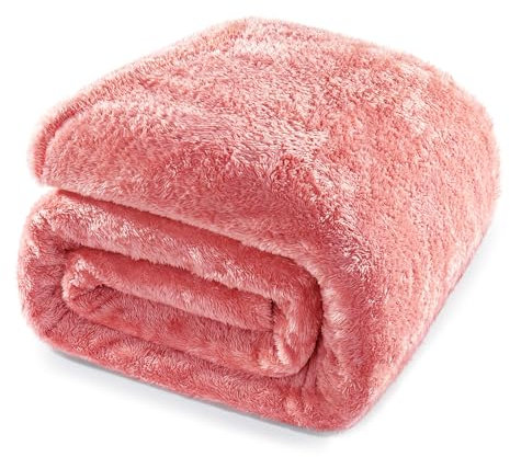 Whale Flotilla Couverture Polaire Chaude en Microfibre, Jeté de Canapé, Couverture Super Douce et Douillette en Peluche, 220 X 240 cm, Rose