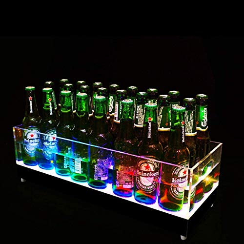 Seaux à Glace Champagne Vin Baril de Bière Glacée Seau à Glace LED Seau Refroidisseur LED, Refroidisseur de Vin Rechargeable Rectangulaire/Lumière Blanche/12 Bouteilles (Lumière Blanche 12 Bouteilles)