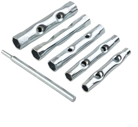 Rostbeständiges Rohrsteckschlüssel-Set für schwer erreichbare Stellen, 6-teiliges Set