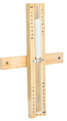 Ciieeo Holz Sanduhr 10 Minuten Glas Sanduhr Sauna Timer Tragbar für Küche und Zuhause