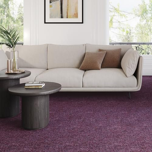 Steffensmeier Teppichfliese Richmond Paket | 5m² (20 Stück) |Büro | selbstlegend | Schlinge | Weinrot, Größe: 50x50 cm