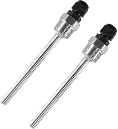 Ieron 2 Pcs 150mm Edelstahl Immersion Hülsen G 1/2 Zoll Gewinde Schutz Rohr Für Temperatur Sensor Thermowell Immersion Schutz Rohre