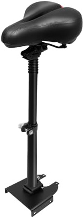 TkkMivcOC Elektrischer Skateboard Sattel, E-Scooter Zubehör Stoßdämpfender Sitz, Scootersitz Einstellbare Sitzhöhe 19.69-26.77in, Max. 100kg, Schwarz