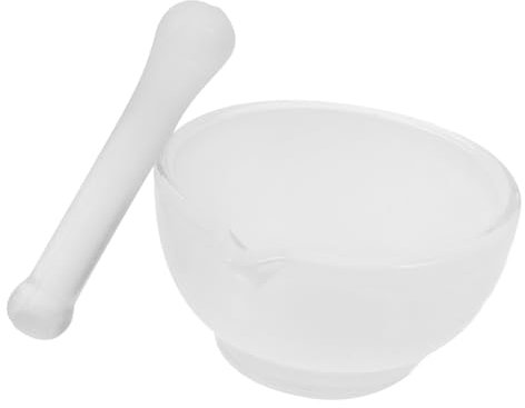 OSOLADY Tazón y De Vidrio Resistente Para Laboratorio y Cocina Tazón Para Moler y Cosméticos