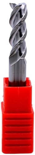 Temhyu 6mm 8mm 10mm Schaft Aluminium Kupfer 3 Flöten Schneiden 75L 100L 150L HRC55 CNC Router Wolfram Stahl Spiral Bit Fräser Schaftfräser(8.0X30XD8X75L)