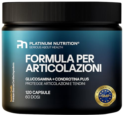 Platinum Nutrition Joint Complex con Glucosamina Condroitina MSM, Vitamina C e B6 | Integratore Articolazioni Cartilagine Ginocchio, Ossa e Tendini | Aiuta a Ridurre Dolori Articolari | 120 Capsule