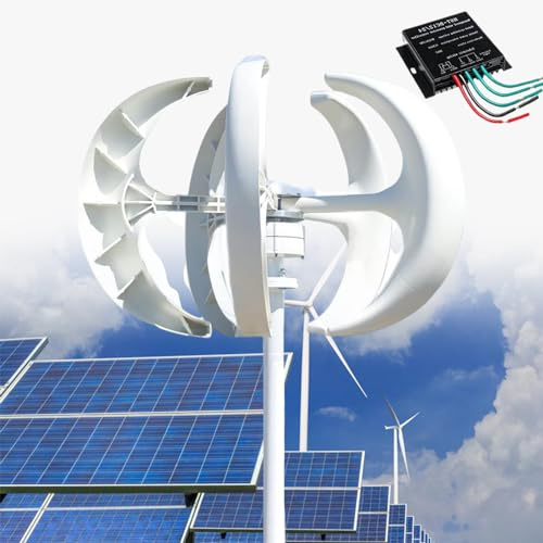 Generador de turbina eólica de 10000 W, kit vertical silencioso de 5 hojas, generador doméstico de imán permanente de CA trifásico con controlador, solución de energía renovable pequeña de 110 V
