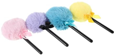 FRCOLOR 4pezzi Piumini per Cipria Pennelli per Trucco Applicatore per Viso Morbido Strumenti Cosmetici per Trucco Quotidiano