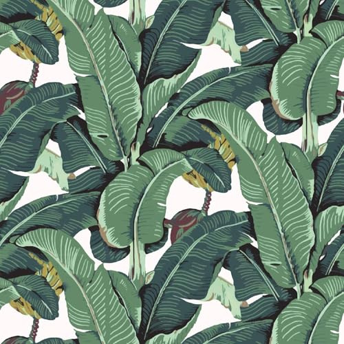 Yumeihoe Tropical Palm Leaf Peel and Stick Wallpaper Green Banana Leaves