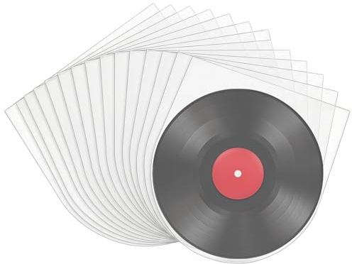 100 custodie per dischi in vinile, per dischi in vinile, antistatici, da 7 pollici, rivestimento interno in LDPE, semitrasparente, protezione per la raccolta di vinile e gli amanti della musica