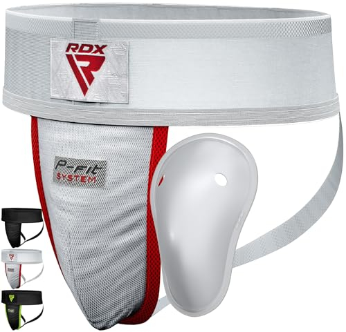 RDX Groin Guard Cup Men, Boxing Kickboxing MMA Muay Thai Sparring Groin Protector, Ventilated Adjustable, Jockstrap Taekwondo, Underwear Jiu Jitsu BJJ Protection, Boys Youth