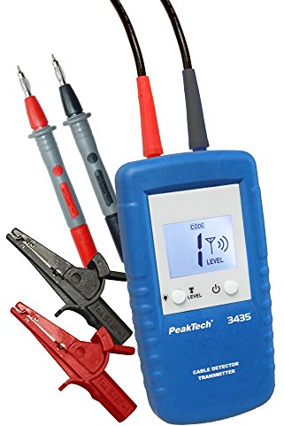PeakTech P3435 TR – Zusatzsender für P3435 Leitungssuchgerät – Mit Spannungsmessung und einstellbarer Kanalerkennung – CAT III