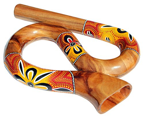 Rund Reise Didgeridoo Horn gelb orangeTravel Didge Did104 bunt