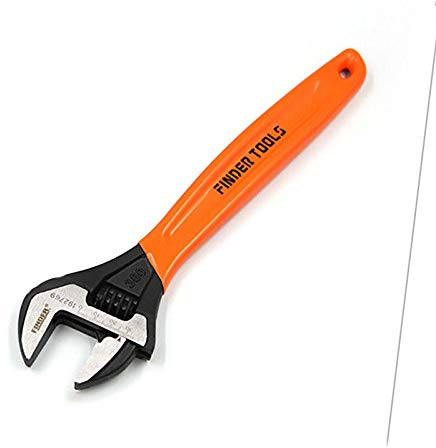 BE-TOOL Verstellbarer Schraubenschlüssel, 150 mm, weicher Griff, breiter Maulschlüssel mit Backenbreite 34 mm (1 Stück)