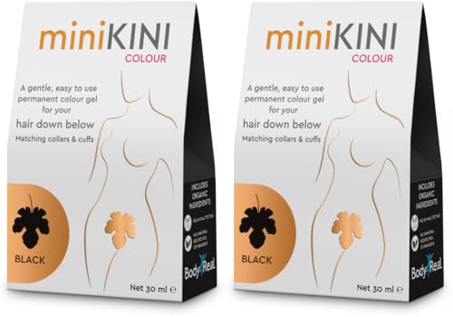 Bikini & Pubic Hair Dye for Women - Permanent Dark Blonde Colouring Gel Kit, Gentle on Sensitive Skin, Organic, Paraben-Free, Ammonia-Free, Covers Grays, Easy Application, Twin-Pack, 30mL x2
