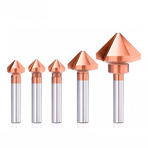 JAINGU 1pc Smusso Cutter 4.5-50mm 3 Flauto 90 Gradi TiCN Rivestito HSS Punta Da Trapano Legno Metallo Hole Cutter Svasatore Drill Bit,30 mm