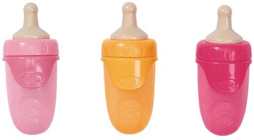 BABY born Bottle with Cap 832509 - Accessories for 43cm Dolls for Toddlers - Available in Pink, Red, or Orange - Includes One Feeding Bottle and Cap - Suitable for Kids from 3 Years