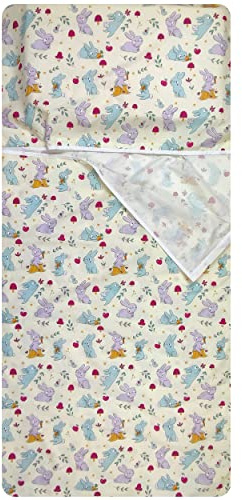 Panini Tessuti Sac de Couchage d'été pour Les bébés de 2 à 6 Ans - Tissu 100% Coton - Made in Italy (Sac de Couchage Lapins)