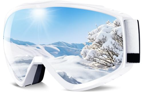 findway OTG Ski Goggles - Over Glasses Snow Snowboard Goggles for Men Women Adult & Youth - Anti-Fog 100% UV Protection