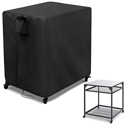 Kingling Outdoor Pizza Oven Table Cover for Ooni Large Tables 92x82x79 cm | Waterproof Outdoor Grill Table Covers Pizza Oven Stand Covers (Cover Only) - 92 x 82 x 79 cm