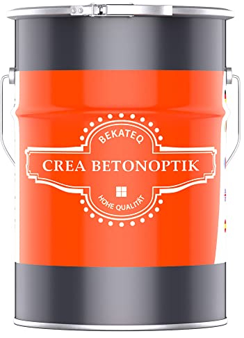 BEKATEQ Betonoptik in Betongrau 3kg, Betonlook bis 7,5qm Betonspachtel, Effektspachtel, Sichtbeton, fugenlose Wandgestaltung in Bad, WC, Wohnzimmer, Büro, Verkaufs- und Ausstellungsräumen S1002