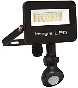 Integral Super Slim 2 Floodlight IP67 2000LM 20W 4000K PIR 120° Non Dimmable 100LM/W Black