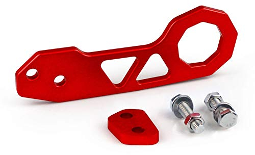 MBROS Abschlepphaken, Auto-Abschleppöse Universal Racing Aluminiumlegierung Hinterer Abschlepphaken Passend für Honda Civic ohne Logo RS-TH004NM (Farbname: Rot)