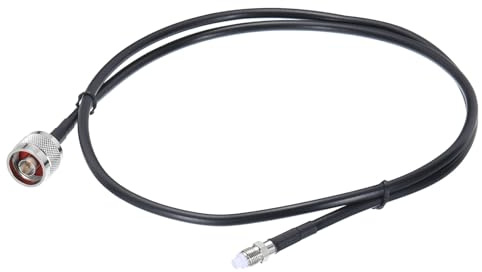 sourcing map 1Pcs 3FT Coaxial Cables 240 Type N Male to FME Female Low Loss Coaxial Cable Extension Jumper Cable for Cell Phone Signal Booster,Amplifier,Antennas,SWR Met Black Black