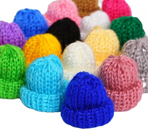 100 Stück Kleine Mützen Zum Basteln Mini Mützen Zum Basteln Mini Strickmützen Zum Basteln Puppe Mini Hut Dekoration Mini Strickmütze Von Weihnachten