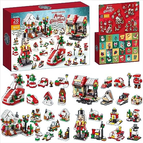 ALiquid Adventskalender 2023, 24 Nussknacker Klemmbausteine Set, Weihnachten Bausatz, Bausteine Kompatibel mit Lego