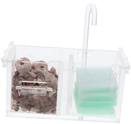 BESPORTBLE 1juego Caja Colgante De Acrílico para Acuario Filtro De Agua Silencioso Sistema De Filtración Externo Tri-Funcional para Peceras Eliminación Rápida De Impurezas y Olores