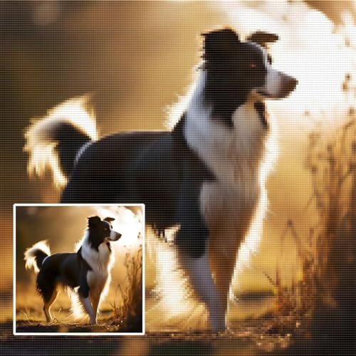 Diamond Painting Eigenes Foto, 5D Diamond Painting Personalisiert mit Voll Diamond Painting Zubehör Set, Private Custom Ihr Selbst Gestalten Bild Bastelset, Geschenk Mädchen, Zimmer Deko,20x20cm F-53