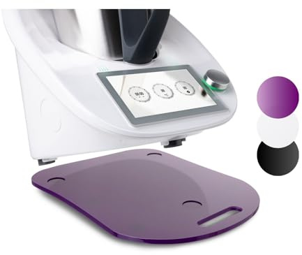 Gleitbrett für Thermomix TM6 & TM5 – Premium Acryl – Gleiter für Küchenmaschine – Müheloses Verschieben & Schutz für Geräte – Passgenau & Elegant – Violett Hochglanz