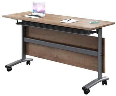Klappbarer Tisch Besprechungstisch, Büro-Schulungsraumtisch, klappbarer Rolltisch, Klappbarer Konferenztisch mit Rollen, für Büro, Empfang, Klassenzimmer, Schulung