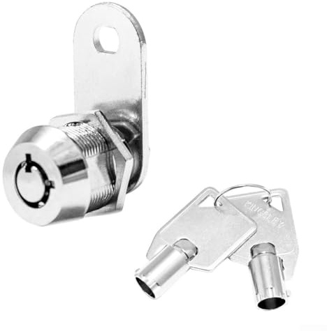 17 mm Rohrschloss für Schränke und Schubladen, inkl. 2 Schlüssel, für Tresore und Schließfächer
