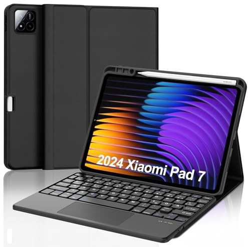 WINCHKING Custodia con Tastiera per Xiaomi Pad 7 Pro/Pad 8 Pro 11.2 Pollici