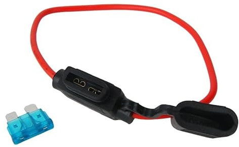 32V Mini Small Medium Auto Sicherungshalter 18/1614/12/10AWG und Auto-Flachsicherung 1St(2A,MEDIUM_18 AWG)
