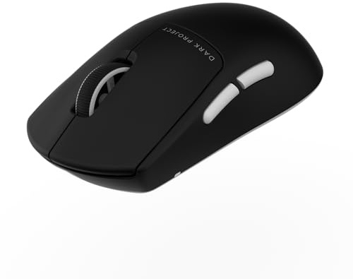 Dark Project Nexus Ultra Wireless Gaming-Maus | Ultra-Leicht mit 51 g | 30K DPI | PixArt PAW3950 | 8K Hz Abtastrate | 6 Programmierbare Tasten | bis zu 120 Stunden Akkulaufzeit | Schwarz/Weiß