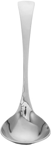GARVALON 2pcs Stainless Steel Soup Ladle for Chinese Soup Serving Spoons Kitchen Use Condiment Spoon