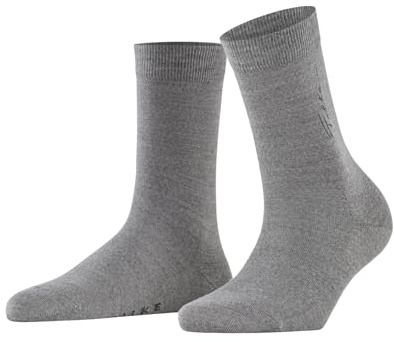 FALKE damstrumpor Softmerino W So ull bomull enfärgad 1 par, grå Light Grey Melange 3830 Anniversary, 41–42, Grå ljusgrå melange 3830 årsdag, 41-42 EU
