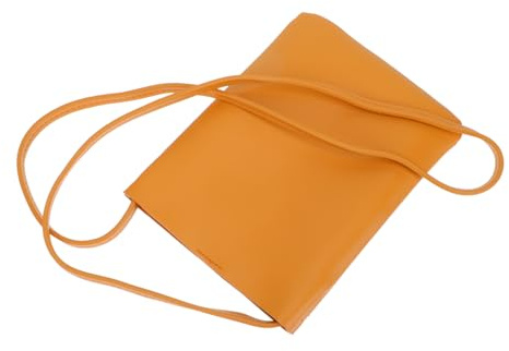 LIFKOME Paquet Bandoulière Simple pour Téléphone Portable Femme en Pu Jaune, Mini Paquet Élégant Bandoulière de 110 Cm, Vie Quotidienne Fêtes